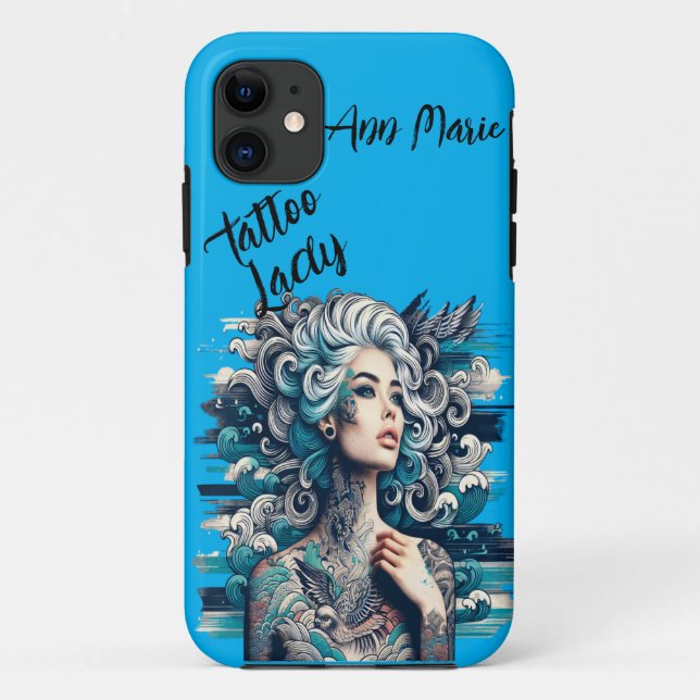 Beautiful Tattooed Lady Customisable  Case-Mate iPhone Case (Back)
