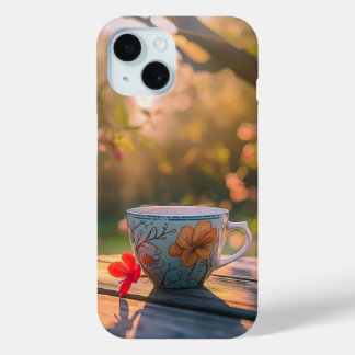Beautiful Tea Cup At Sunset iPhone 15 Case
