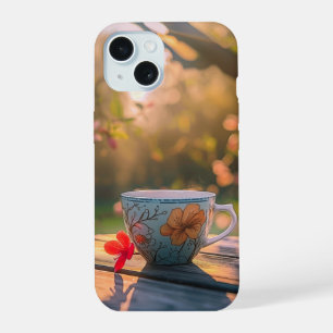 Beautiful Tea Cup At Sunset iPhone 15 Case