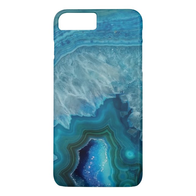 Beautiful Teal Blue Agate Stone Case-Mate iPhone Case (Back)