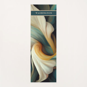 Beautiful Teal & Cream Colour Abstract Swirls  Yoga Mat