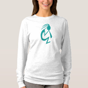 Beautiful Teal Kokopelli Painting T-Shirt