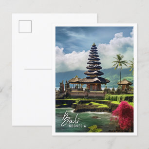 Beautiful Temple Bali Indonesia Postcard