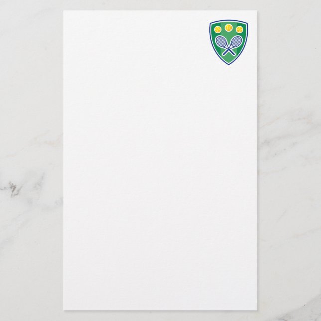 Beautiful Tennis Stationery and Letterheads (Front)