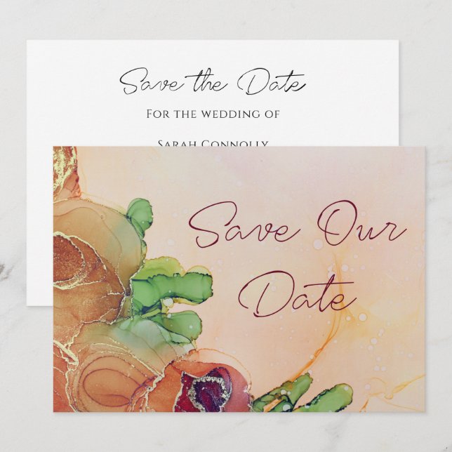 Beautiful Terracotta  Save The Date (Front/Back)