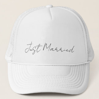 Beautiful Text - Just Married Trucker Hat