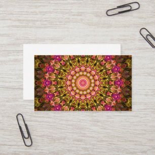 beautiful textile carpet mandala pattern business card