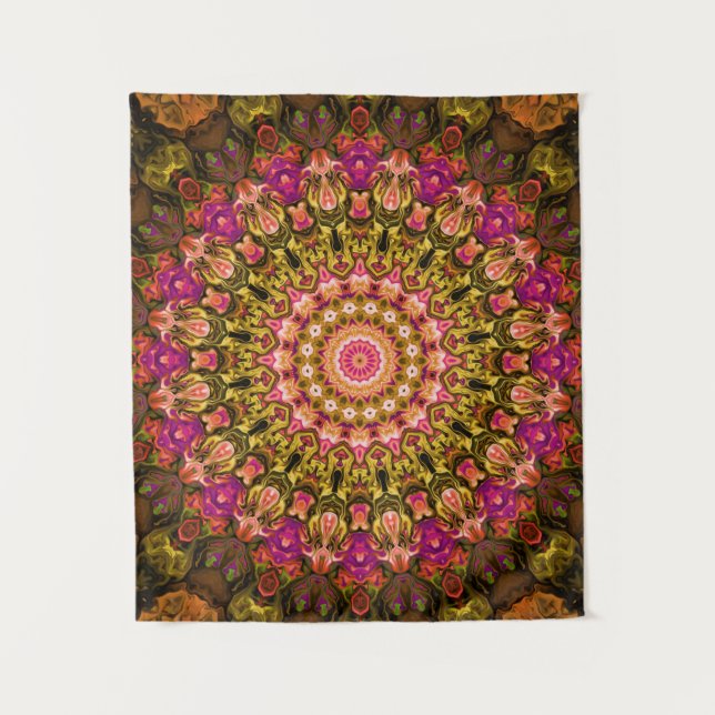 beautiful textile carpet mandala pattern tapestry (Front)