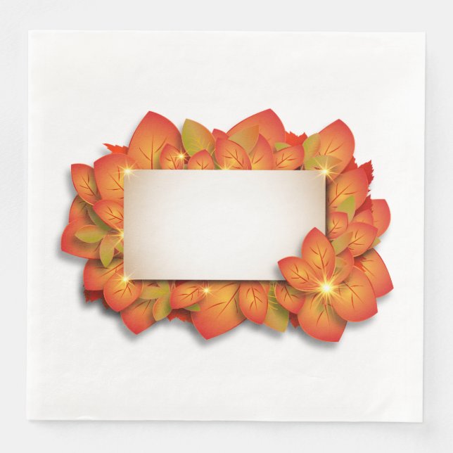 Beautiful Thanksgiving dinner napkins customisable (Front)