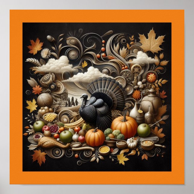 Beautiful Thanksgiving Wall Art  (Front)