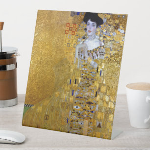 Beautiful The Woman in Gold Gustav Klimt Pedestal Sign