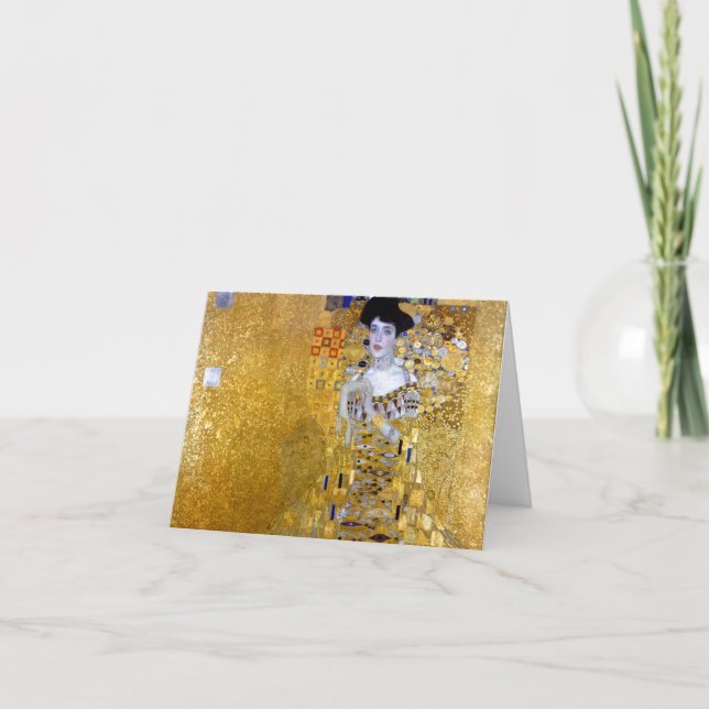 Beautiful The Woman in Gold Gustav Klimt Thank You Card (Front)
