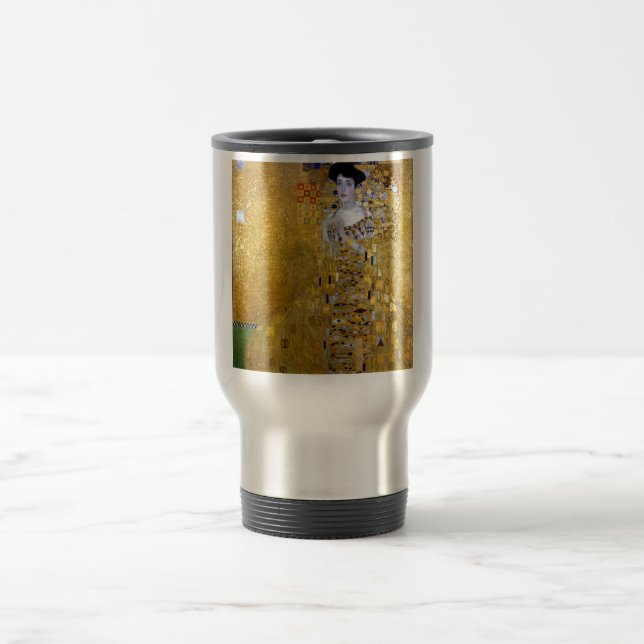 Beautiful The Woman in Gold Gustav Klimt Travel Mug (Center)