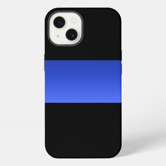 Beautiful Thin Blue Line Police Gradient iPhone Case (Back)