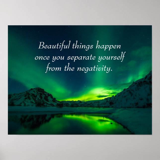 Beautiful Things Happen Inspirational Quote Poster (Front)