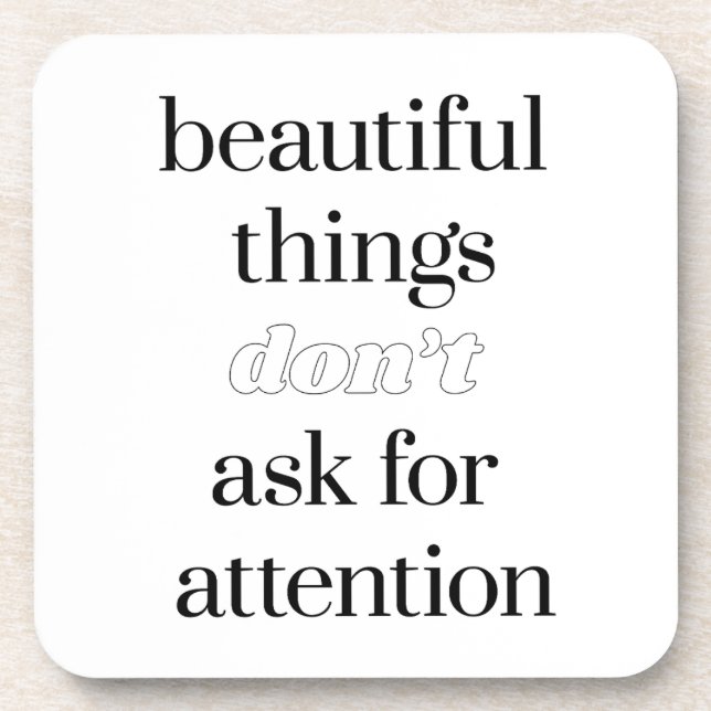 Beautiful Things Hard Plastic Coaster (Front)