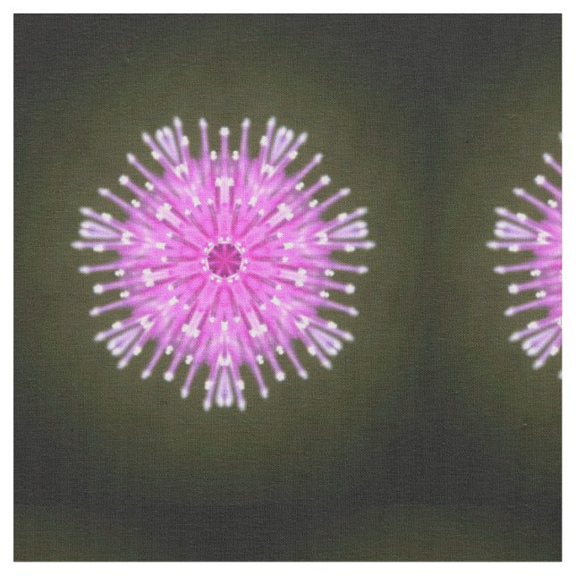 Beautiful Thistle Flower Fabric (Close Up)