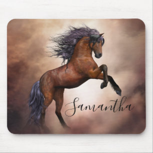 Beautiful Thoroughbred Brown Horse Mouse Mat