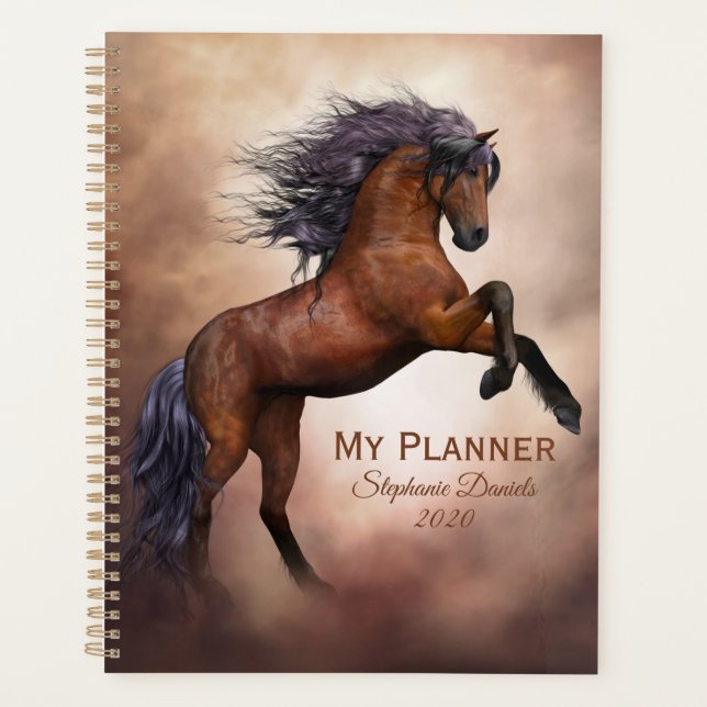 Beautiful Thoroughbred Horse Planner (Front)