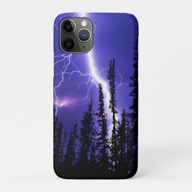 beautiful thunder over the forest Case-Mate iPhone case (Back)