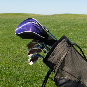 beautiful thunder over the forest golf head cover