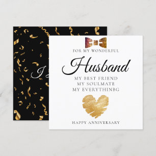 Beautiful Tie Husband Wedding Anniversary Card