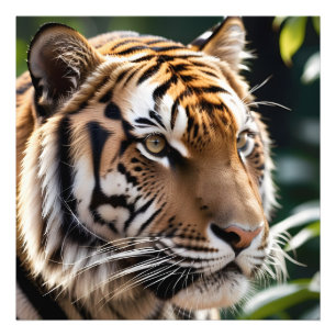 Beautiful tiger face photo print