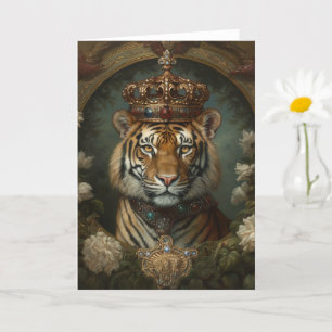 Beautiful Tiger in a Crown all occasions Card