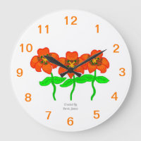 Beautiful Tiger Lilies Acrylic Wall Clock