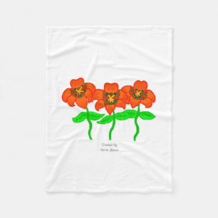 Beautiful Tiger Lilies Fleece Blanket