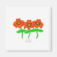 Beautiful Tiger Lilies Square Magnet