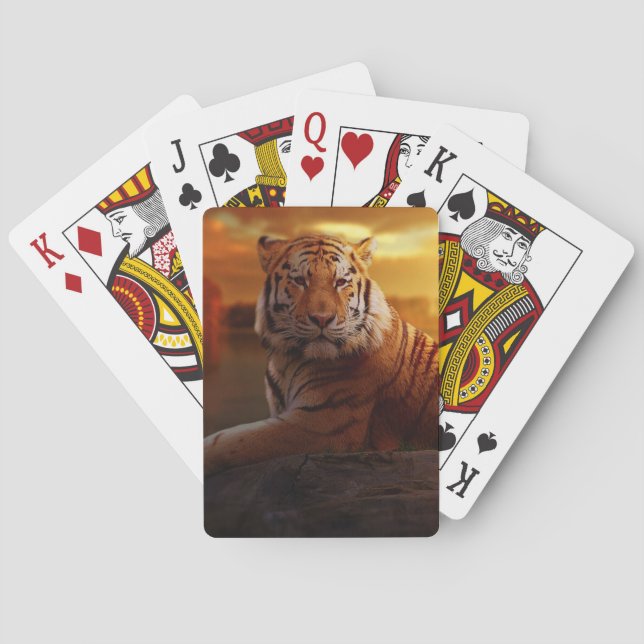 Beautiful Tiger  Playing Cards (Back)