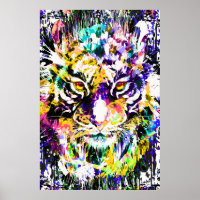 Beautiful Tiger Poster | Colourful Tiger Poster