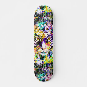 Beautiful Tiger Skateboard   Colourful Tiger