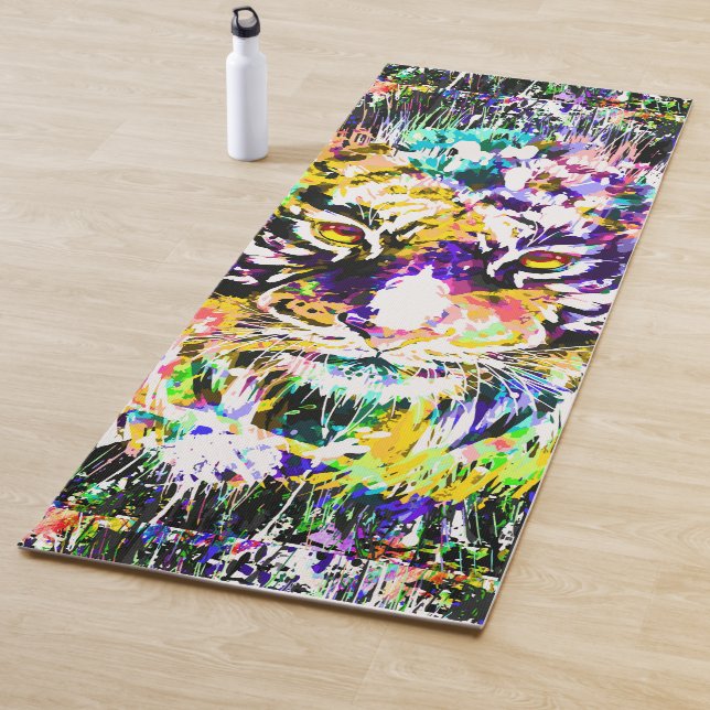 Beautiful Tiger Yoga Mat | Colourful Tiger (In Situ)