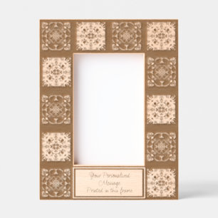 Beautiful tiles geometric patterns generic message etched frames
