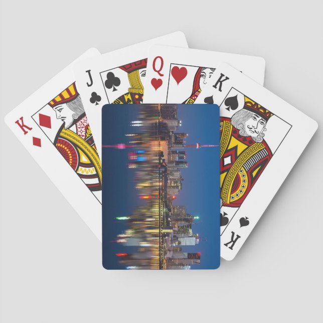 Beautiful Toronto Canada Evening Skyline Playing Cards (Back)