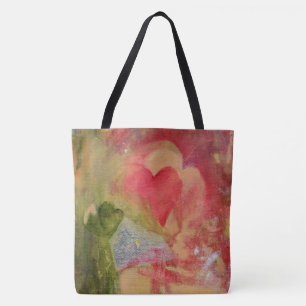 Beautiful Tote with hearts.. Great for Valentine's Bag