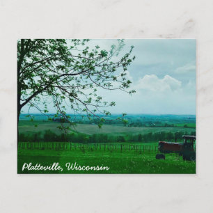 Beautiful Tractor Platteville, Wisconsin Postcard