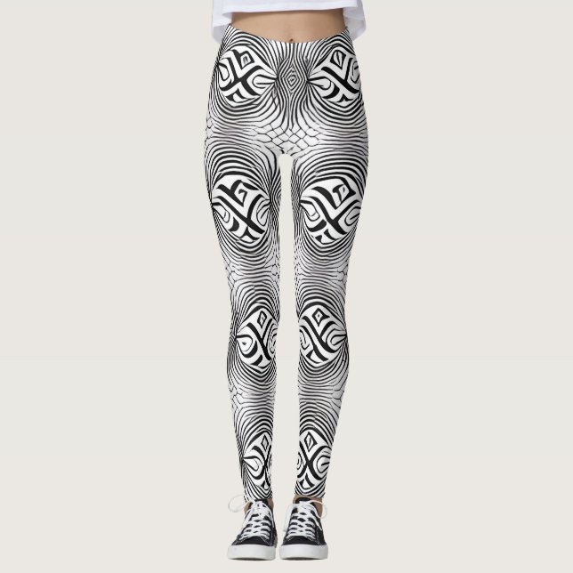 Beautiful Traditional Abstract Art Leggings (Front)