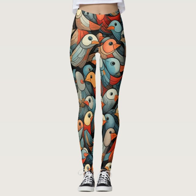 Beautiful Traditional Abstract Art Leggings (Front)