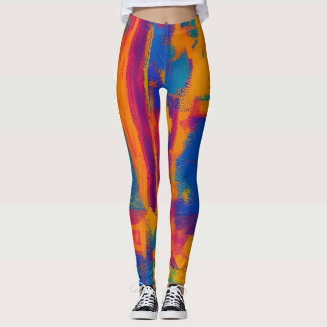 Beautiful Traditional Abstract Art Leggings (Front)