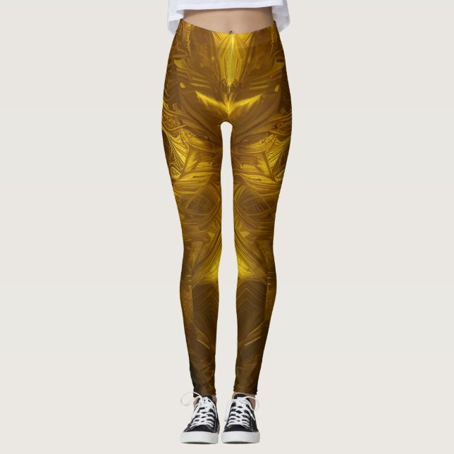 Beautiful Traditional Abstract Art Leggings (Front)