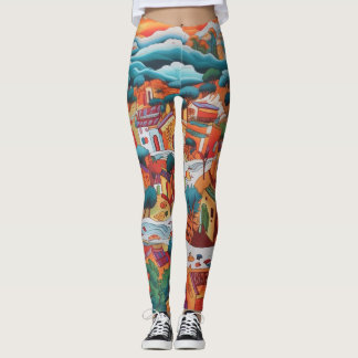 Beautiful Traditional Abstract Art Leggings