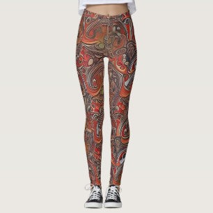 Beautiful Traditional Abstract Art Leggings
