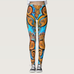 Beautiful Traditional Abstract Art Leggings