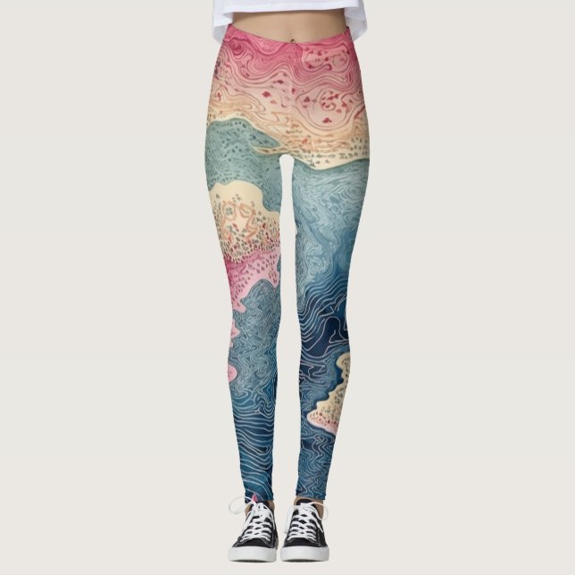 Beautiful Traditional abstract Leggings (Front)