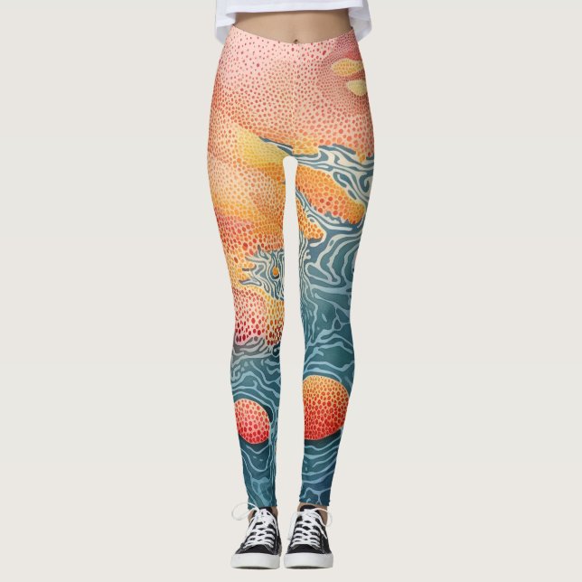 Beautiful Traditional abstract Leggings (Front)