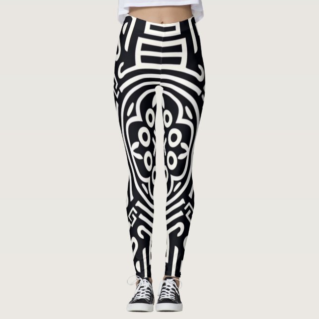 Beautiful Traditional Abstract Leggings (Front)