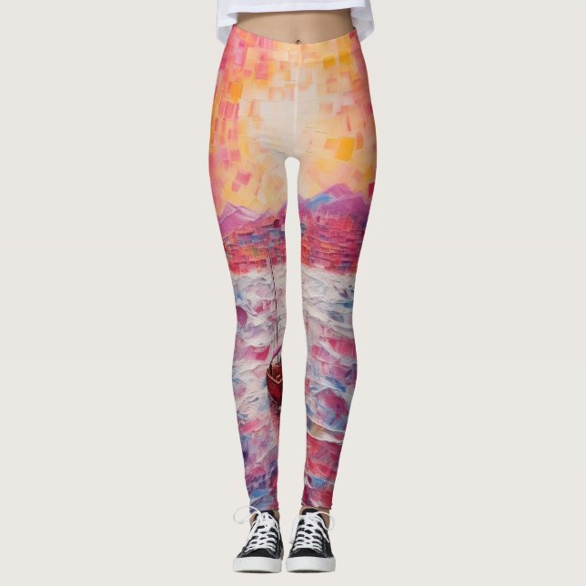 Beautiful Traditional abstract Leggings (Front)